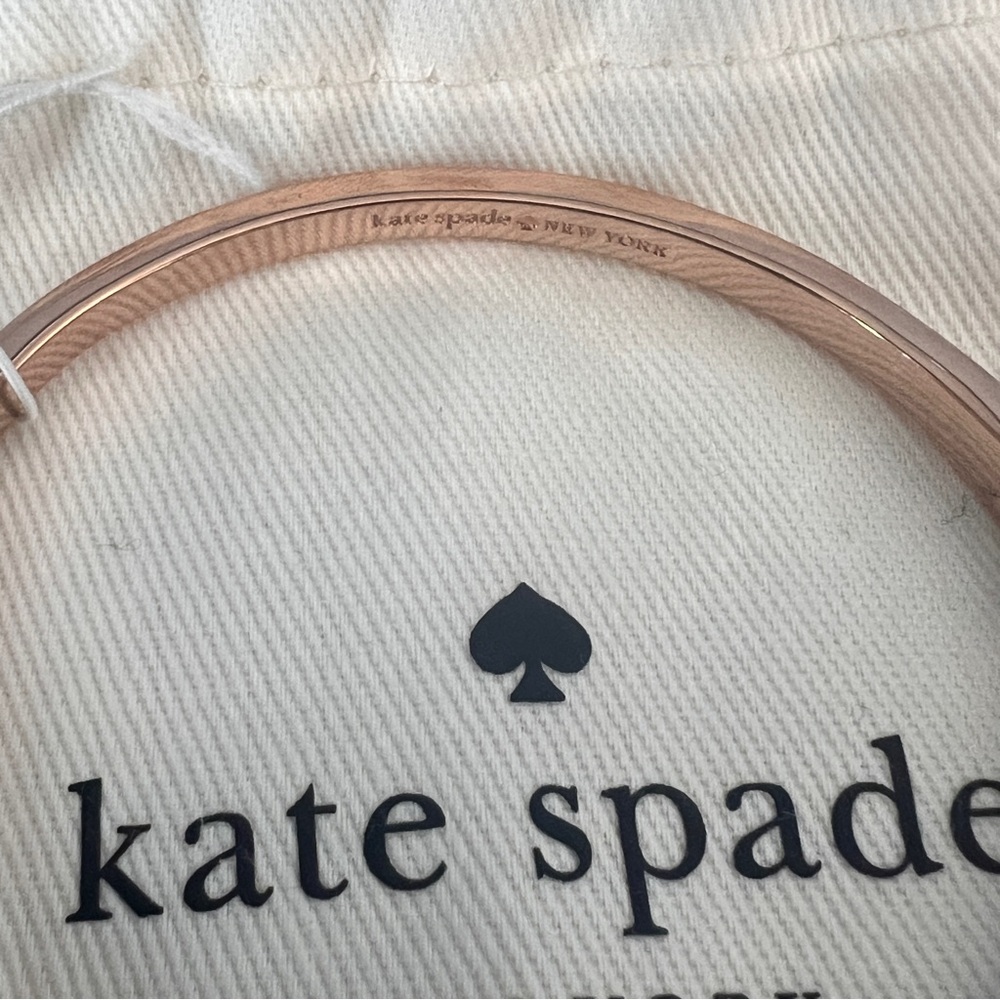 Kate Spade Rose Gold Love Notes Bangle Bracelet - Picture 3 of 5